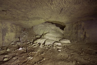 Un effondrement de la voute dans une carrière proche du Chemin des Dames