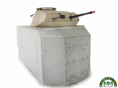 Tourelle Panzerstellung sur son Tobrouk (Le bloc bétonné affleure du sol normalement)
Document MM Park